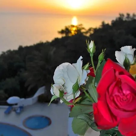 Maria With Pool And Panorama View - Agios Gordios 1 Apartman *