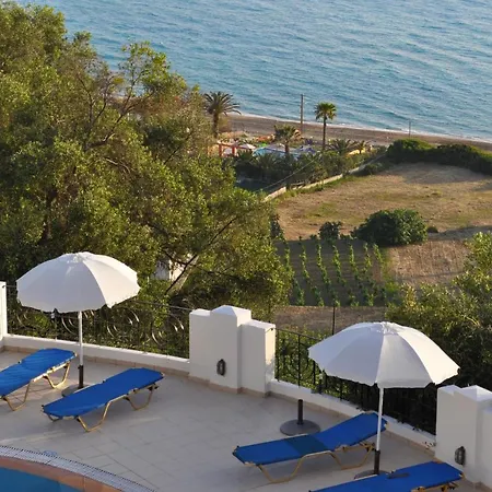 Maria With Pool And Panorama View - Agios Gordios 1 Lägenhet