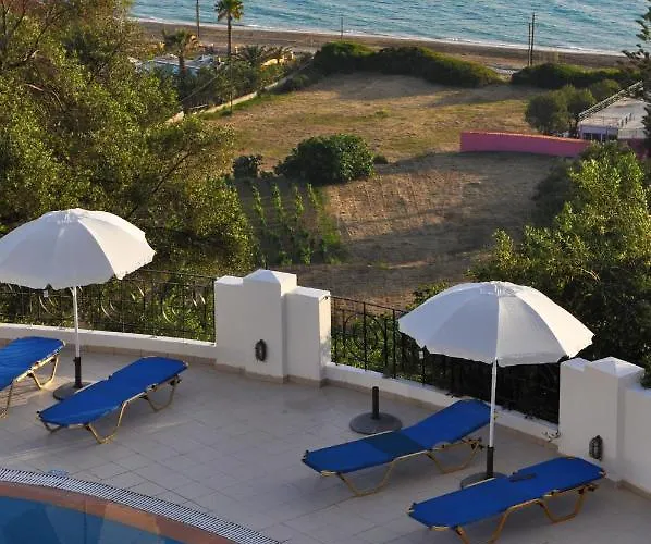Maria With Pool And Panorama View - Agios Gordios 1 Lägenhet